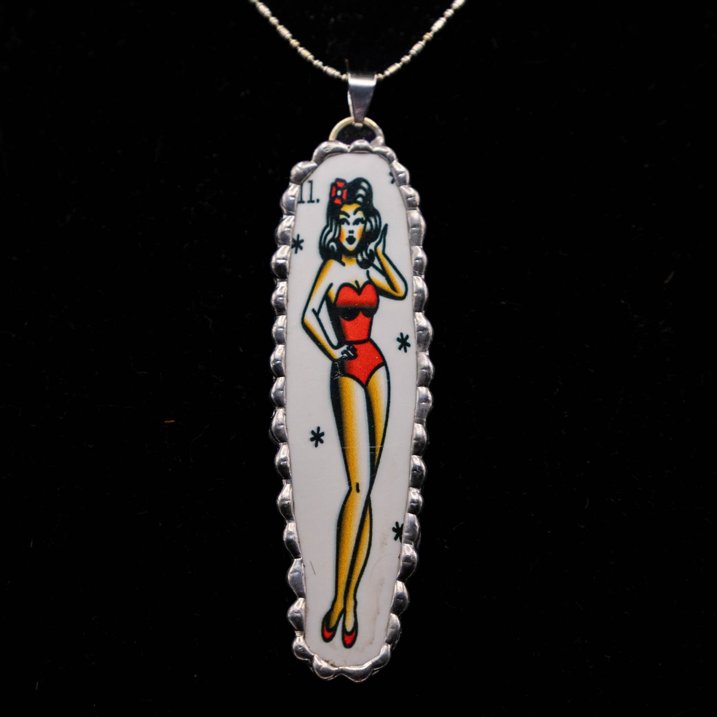 Woman in Bikini Necklace