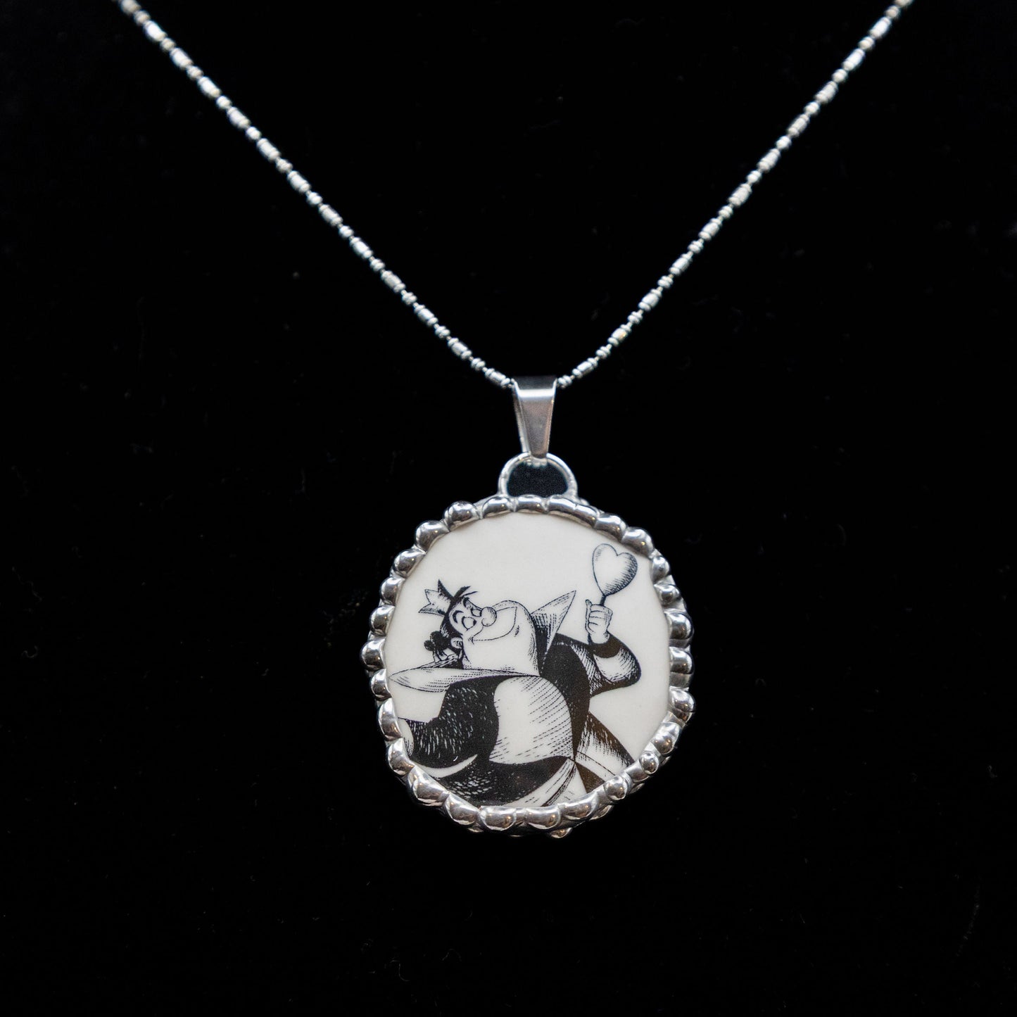 Queen of Hearts from Alice in Wonderland Necklace.