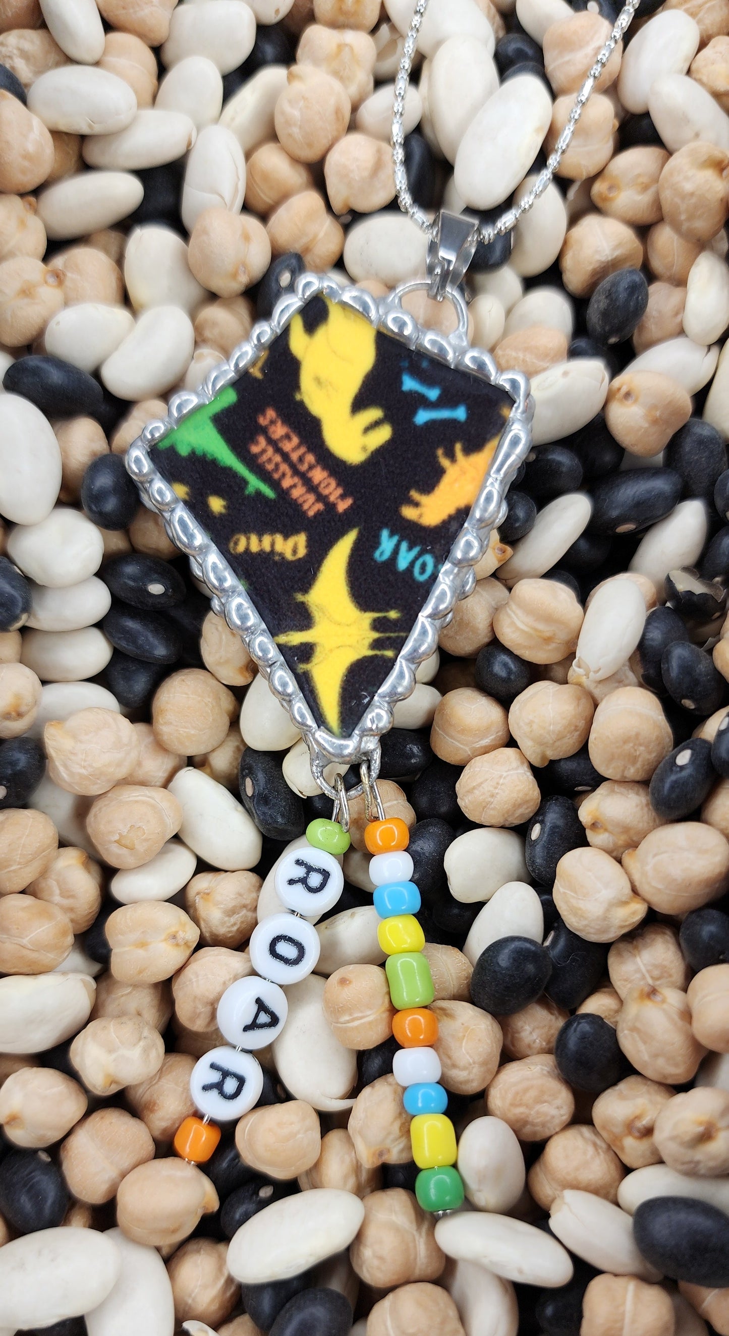 Dinosaur Necklace with Charms