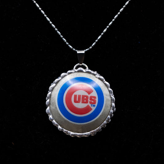 Cubs Pool Ball Necklace.