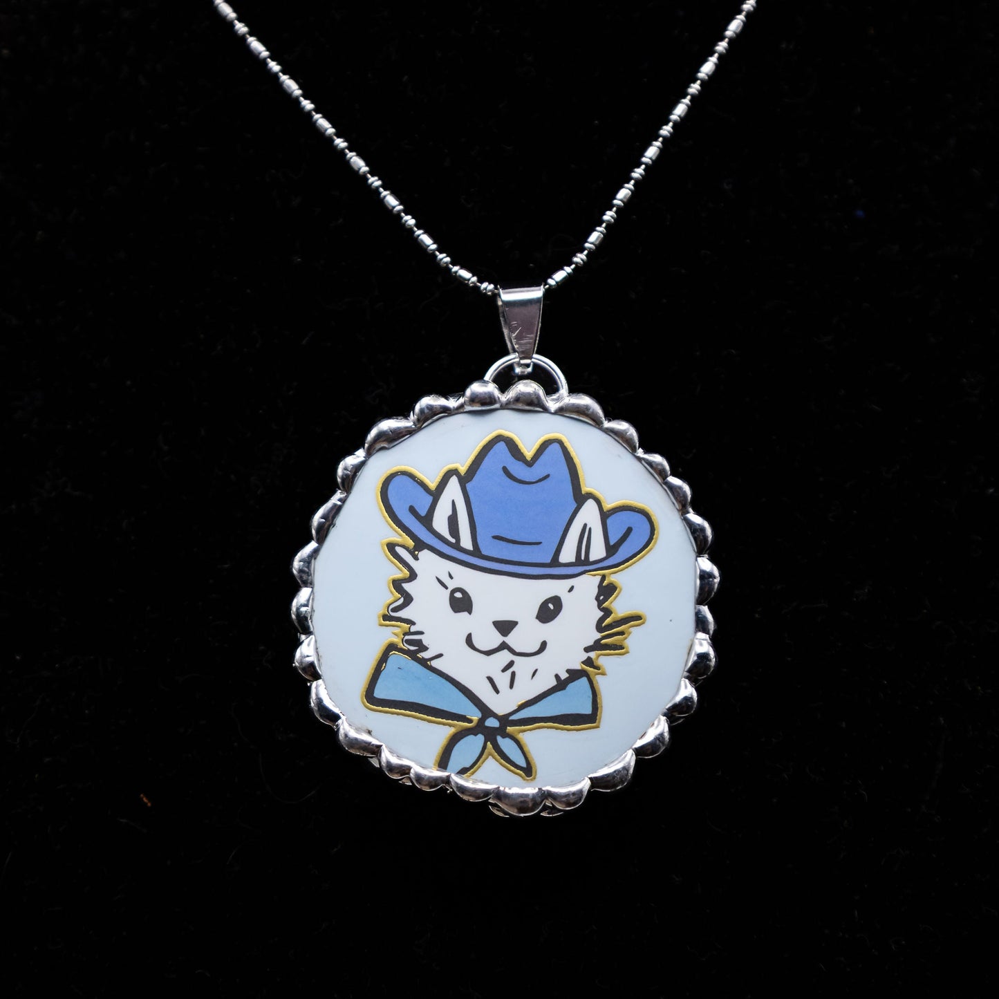 Cat with Hat Necklace