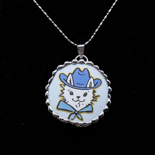 Cat with Hat Necklace