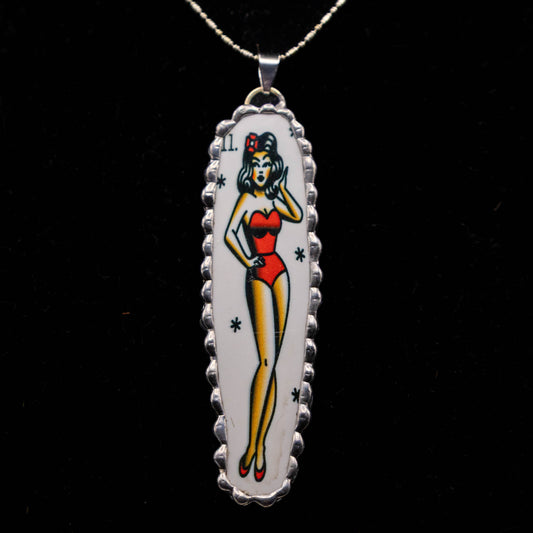 Woman in Bikini Necklace