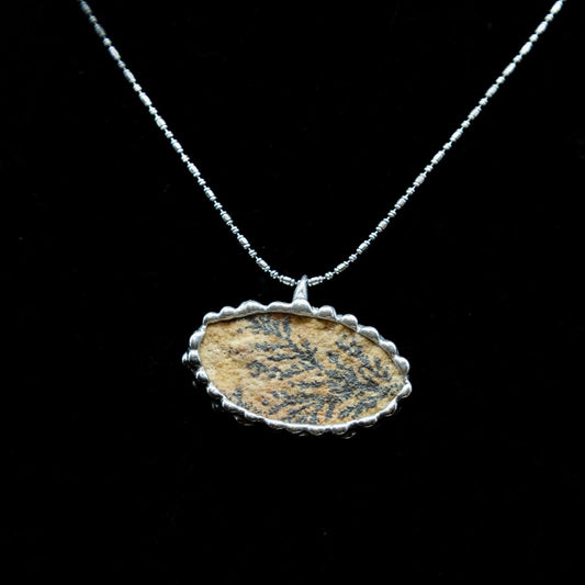 Dendrite Fossil Necklace.