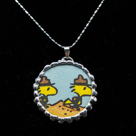 Little Golden Book Charlie Brown Necklace. (Double Sided)