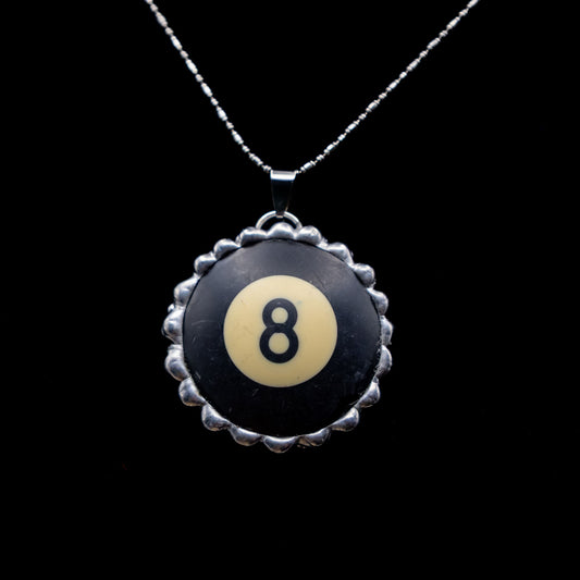 Eight Ball Pool Ball Necklace.