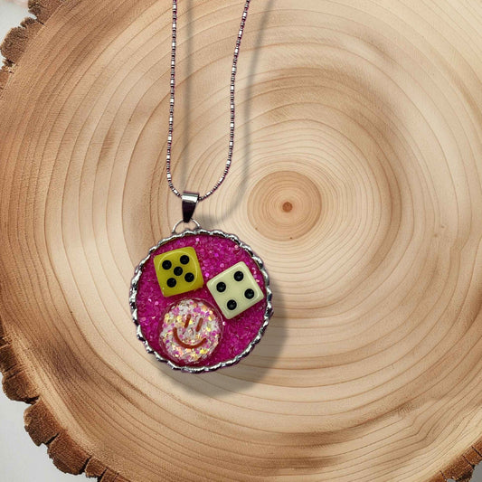 Smiley/Dice Necklace