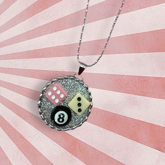 Dice/8 Ball Necklace