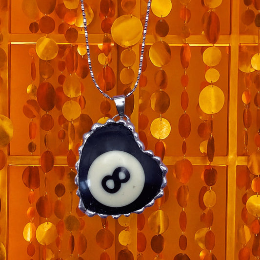 8 Ball Heart Necklace