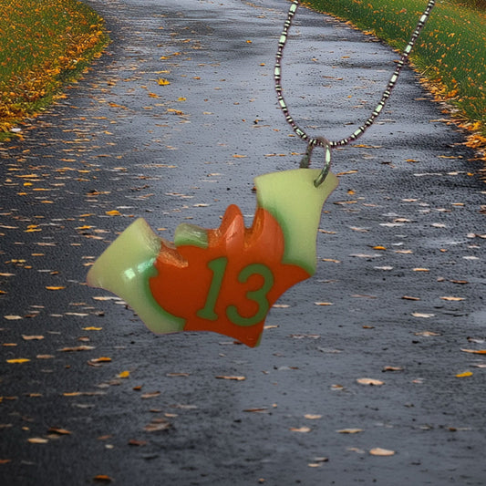 #13 Bat Pool Ball Necklace